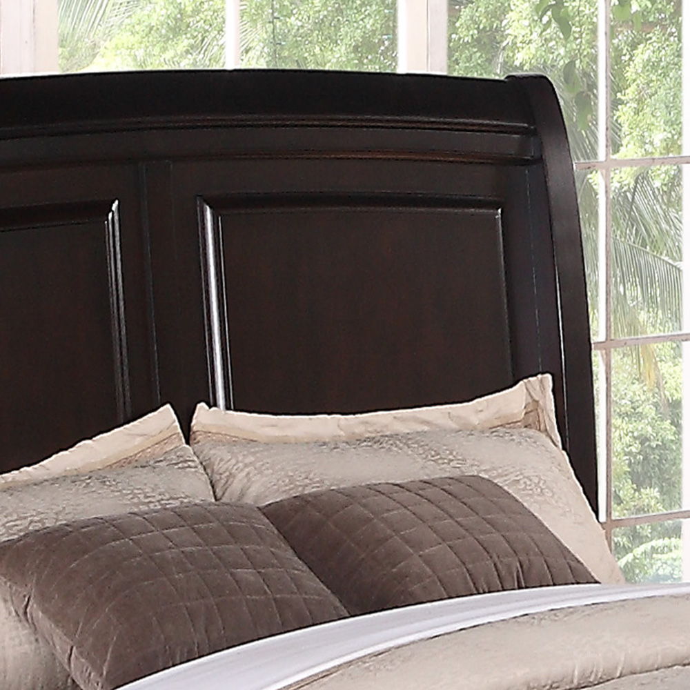 King Bed Transitional - Rich Cappuccino