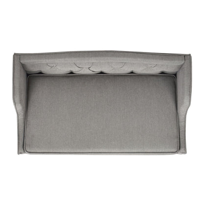 Robin - Tufted Wingback Pet Sofa Bed, Medium, Uptown Resistant High - Gray Stain