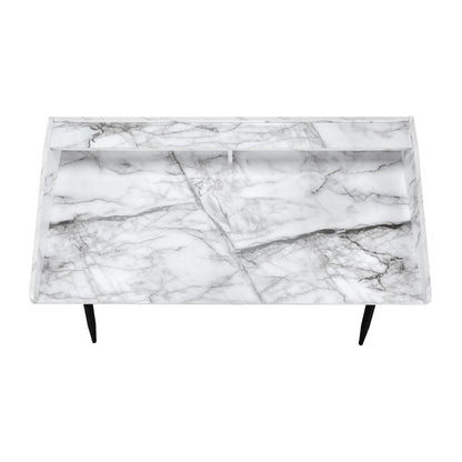 Computer Desk For Home Office, Laptop, Storage Shelves, Versatile Placement - White