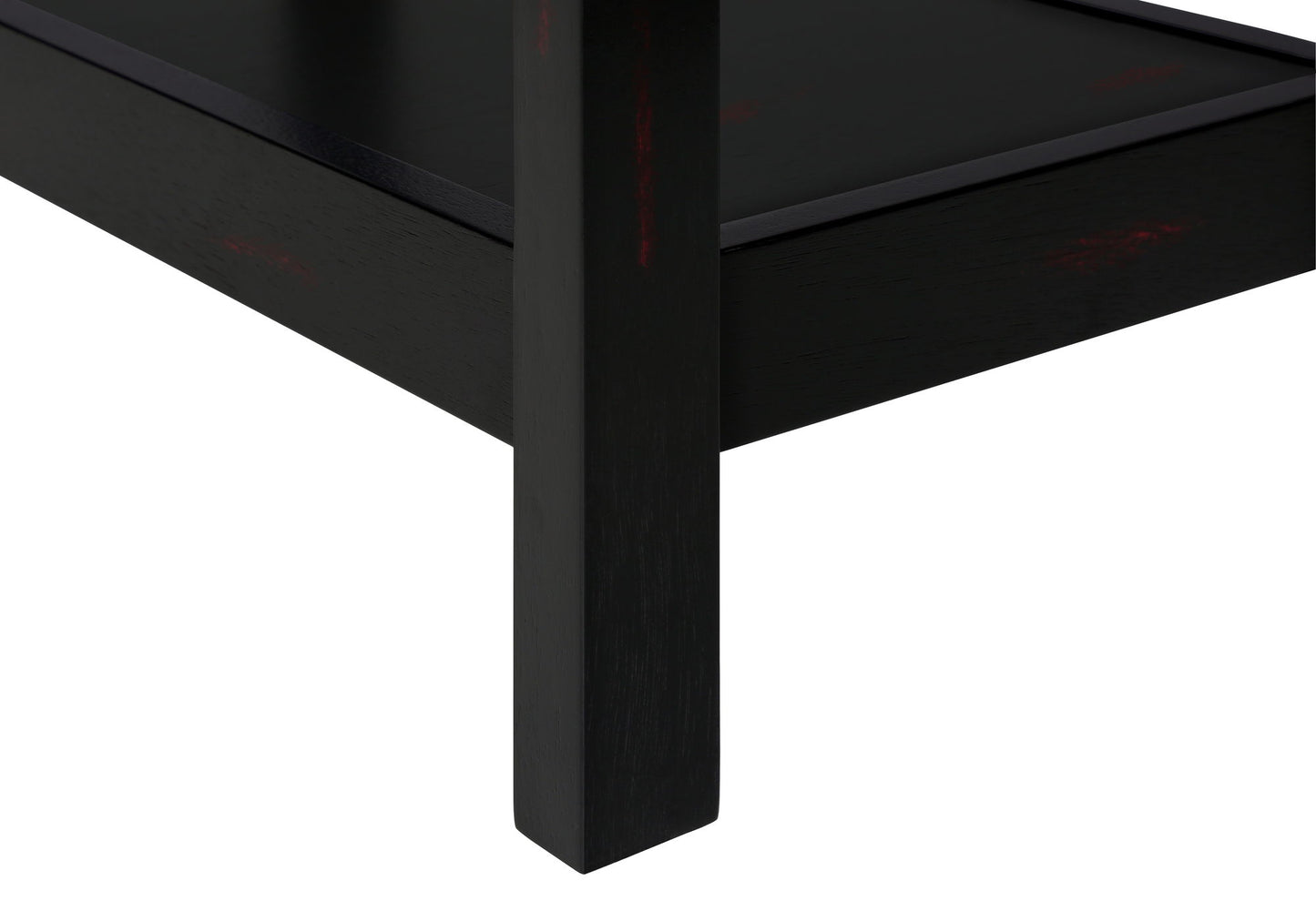 Accent End Table, 2 Tier, Storage Drawer, Versatile Use - Black
