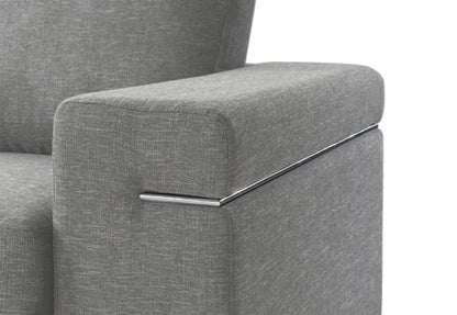 Gianna - Light Gray Woven Fabric Arm Chair
