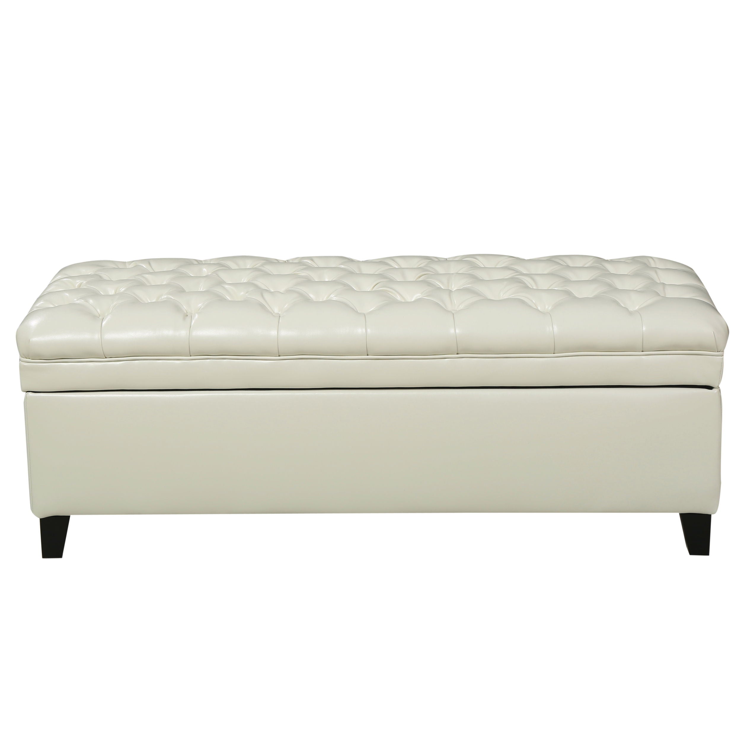 Juliana - Storage Ottoman With Hidden Compartment - Ivory