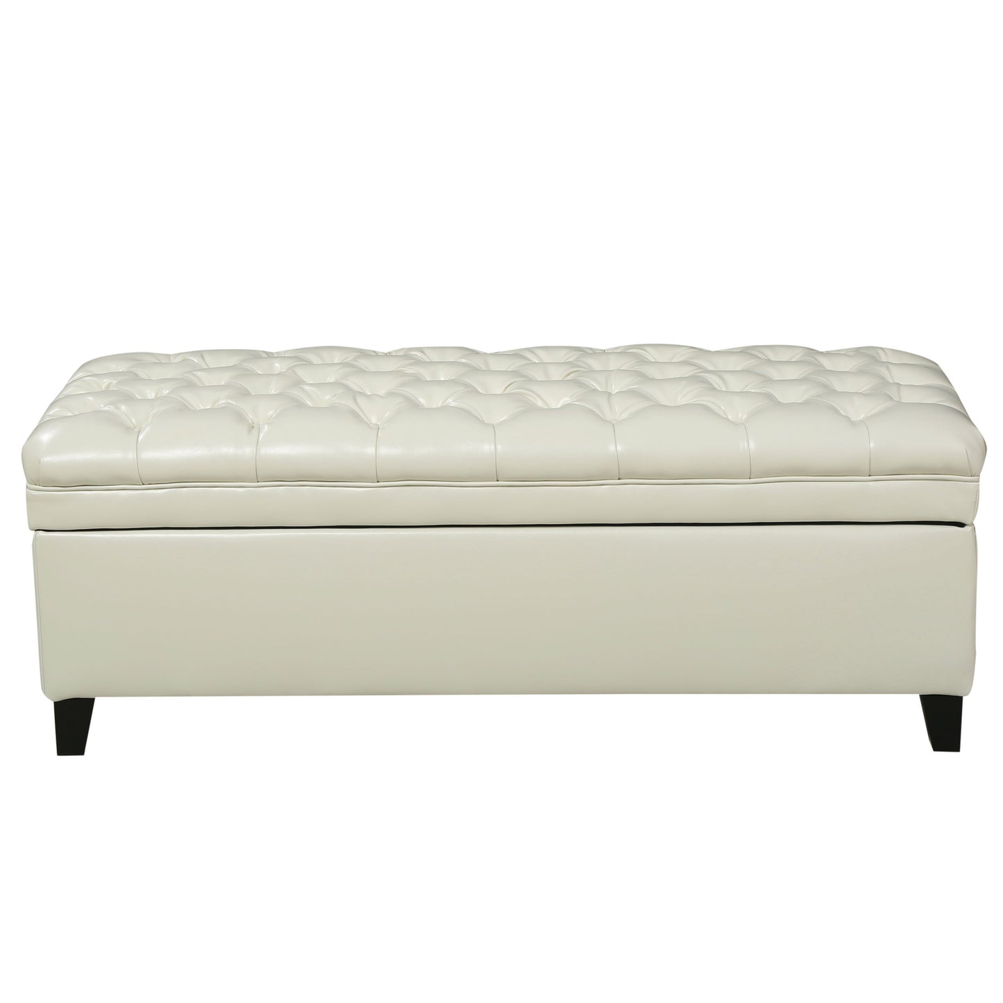 Juliana - Storage Ottoman With Hidden Compartment - Ivory