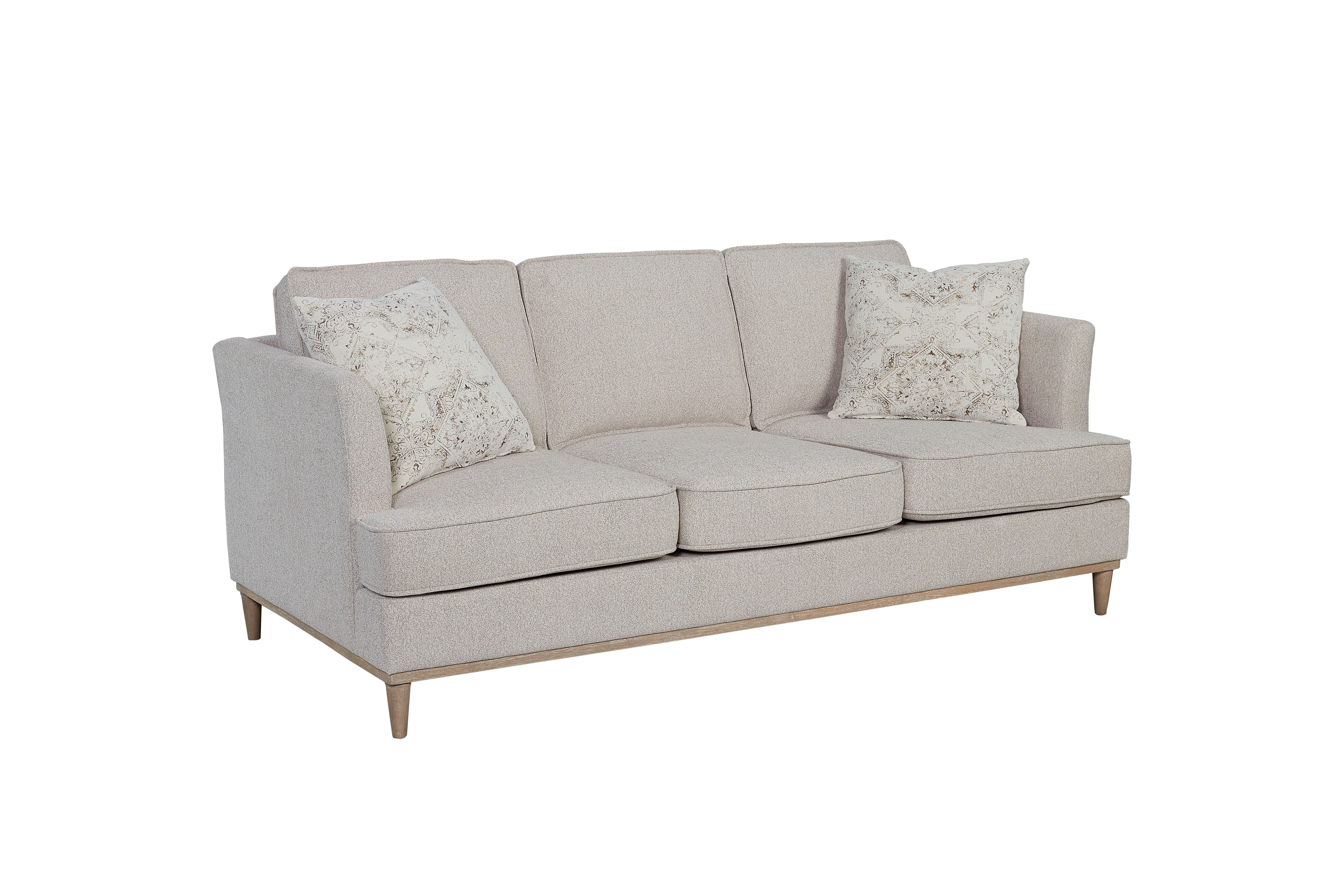 Sofa With 3 Reversable Cushions And 2 Pillows - Off White