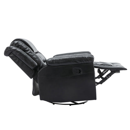 360ÔøΩÔøΩ swivel And Rocking Home Theater Recliner Manual Recliner Chair With Wide Armrest For Living Room - Black