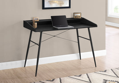 Computer Desk For Home Office, Laptop, Storage Shelves, Contemporary - Black