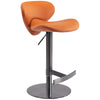 Swivel Titanium Stainless Steel Bar Stool, Adjustable Height For Kitchen Counter And Dining Room - Brown