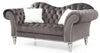 Cozy Traditional Loveseat - Dark Gray