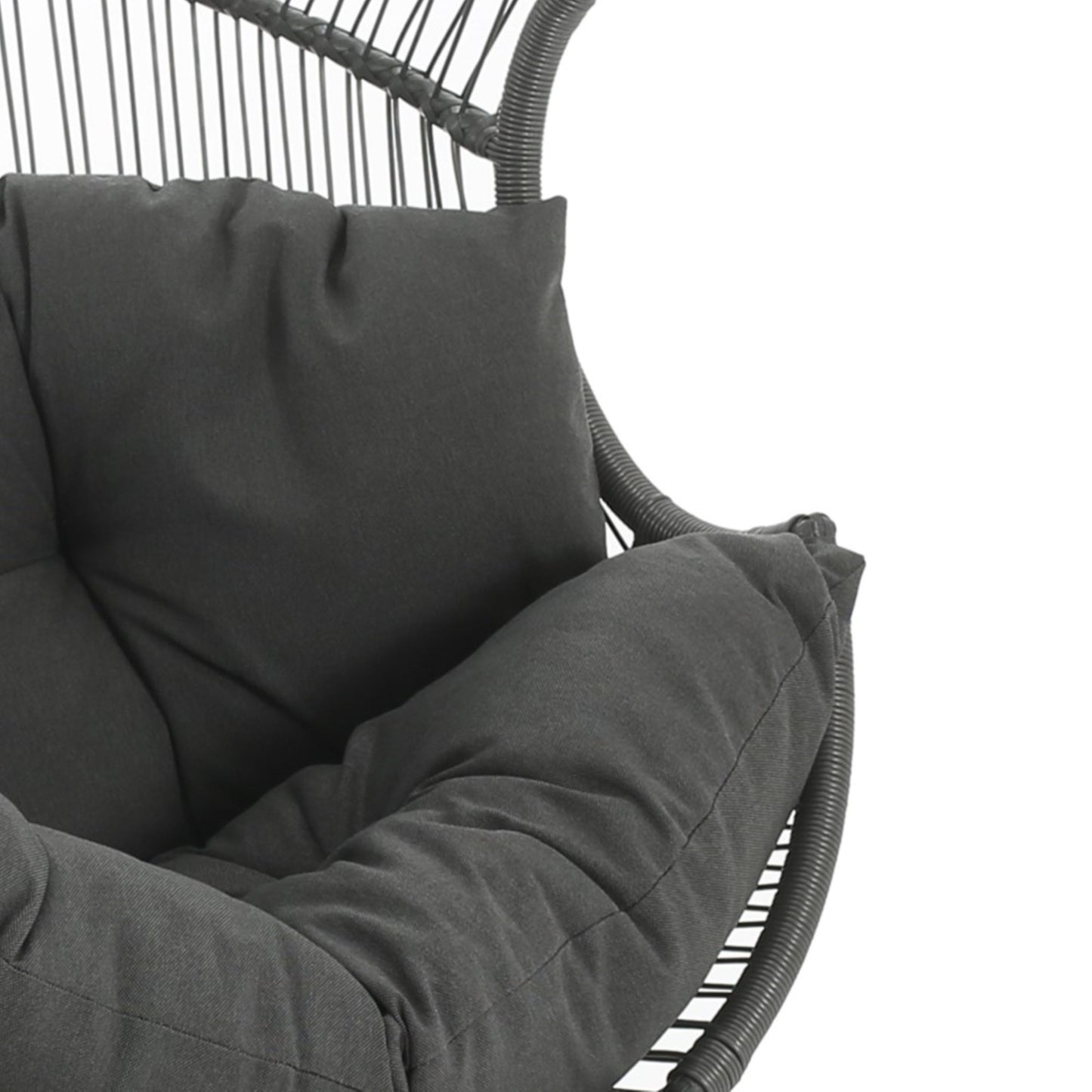 Palos - Outdoor Wicker Glider Chair - Dark Gray