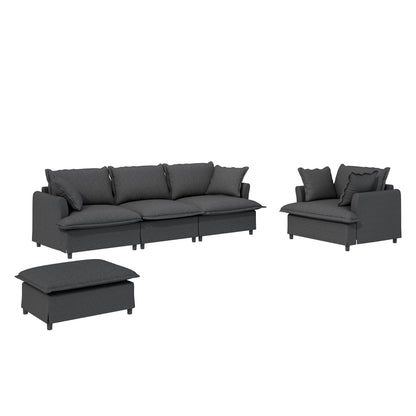 Ottoman Module For Modular Sectional Sofa Wide Seat - Gray