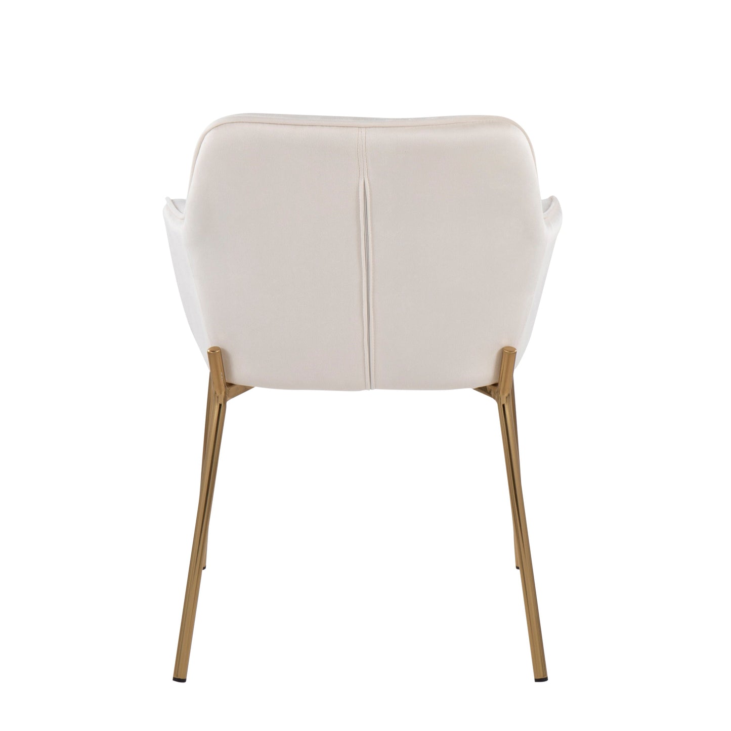 Daniella - Contemporary Dining Chair (Set of 2) - Gold / Cream