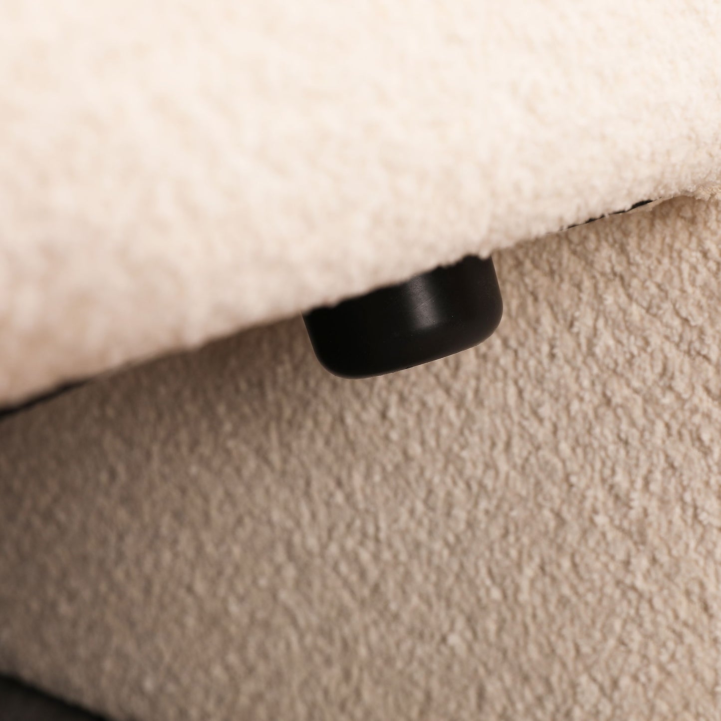 Stylish Sofa With Square Design And Thick Handrailing For Living Room Or Office - Beige