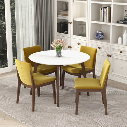 Alina - Dining Table - Brown / White
