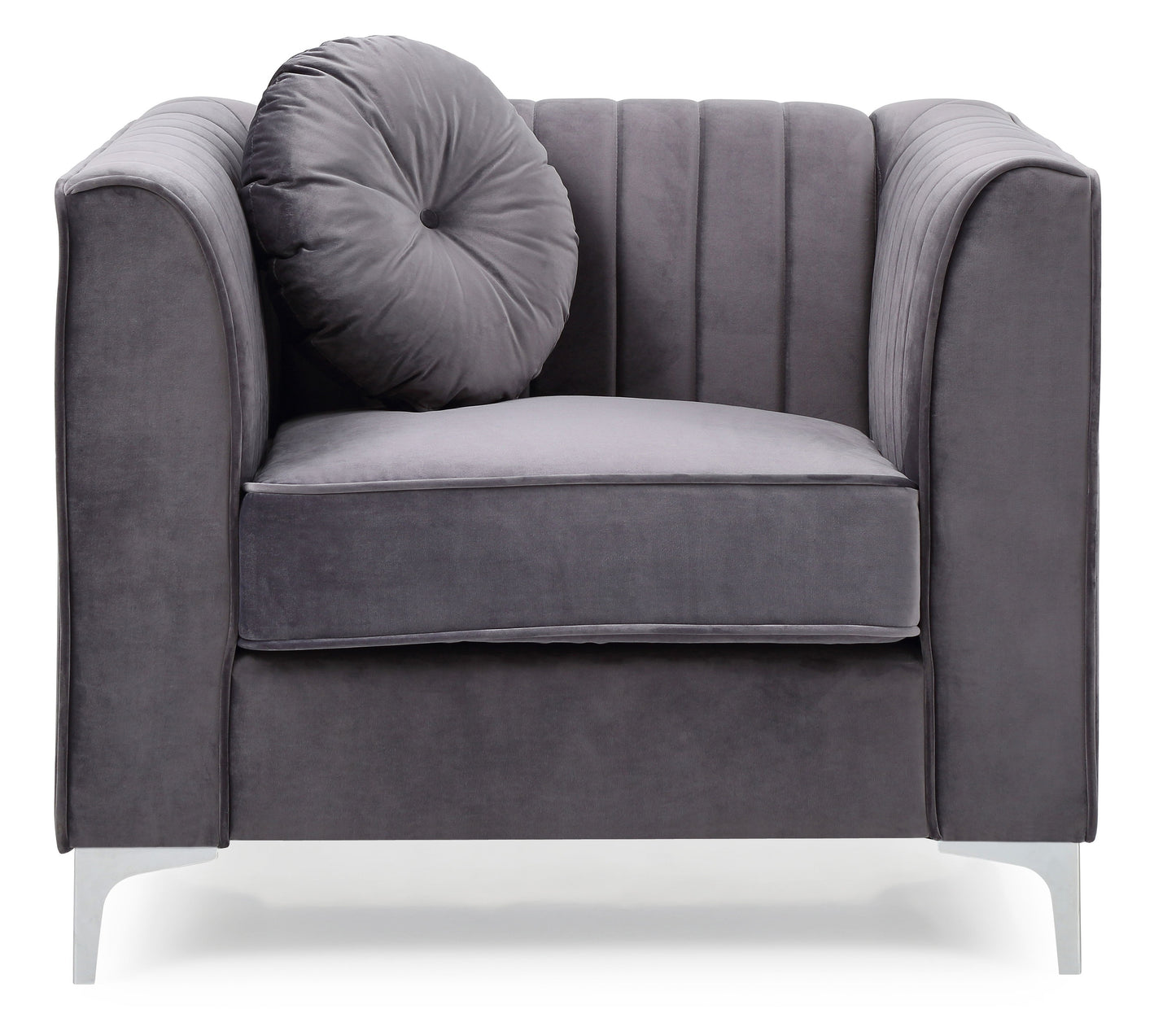 Contemporary Sloped Armchair - Gray