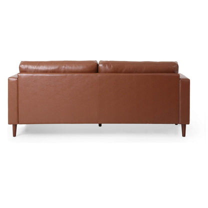 Comfy 3 Seat Sofa With Wooden Legs, For Living Room And Study - Light Brown