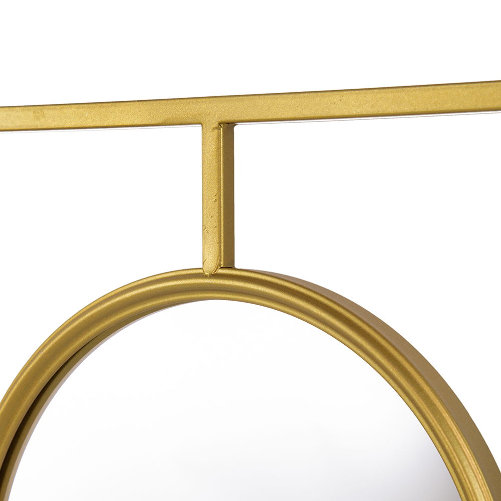 3 Mirror Piece Wall Mirror InRectangular Frame, Home Wall Decor For Bedroom Living Room - Gold