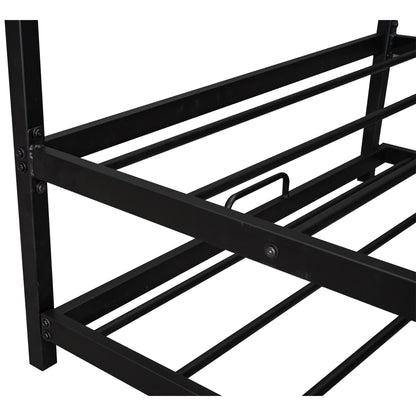 Twin Size House Bed With Trundle - Black