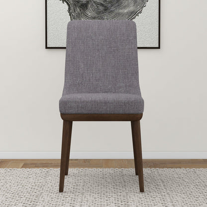 Kate - Mid-Century Modern Dining Chair (Set of 2) - Fabric - Gray