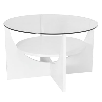 U Shaped Contemporary Coffee Table - White