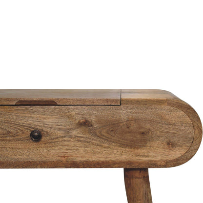 Mini Round Dressing Table - Oak