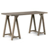Sawhorse - Writing Desk - Distressed Gray