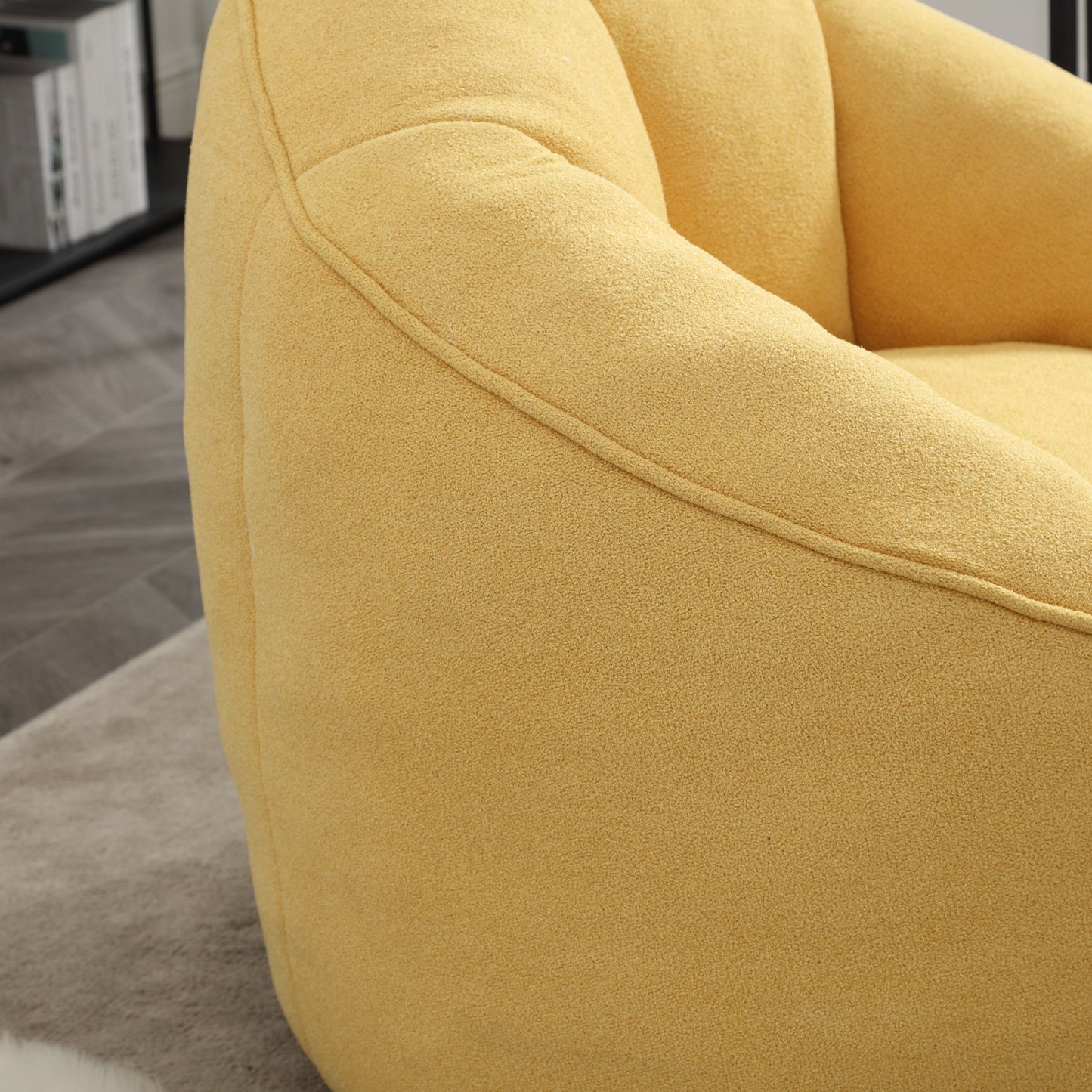 Bedding Bean Bag Sofa Chair High Pressure Foam Bean Bag Chair Adult Material With Padded Foam Padding Compressed Bean Bag With Footrest - Yellow