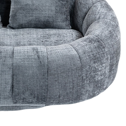 Contemporary Bean Bag Sofa Lazy Sofa Durable Comfort Lounger For Indoor & Outdoor Use - Gray