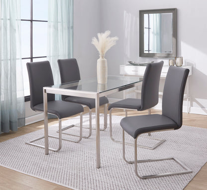 Fuji Foster - Contemporary Dining Set l, Glass 5 Piece - Multicolor