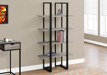 Bookshelf, Bookcase, Etagere, 4 Tier, Office, Contemporary & Modern - Taupe