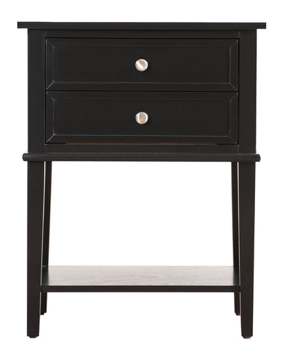 Vibrant Contemporary Nightstand - Black