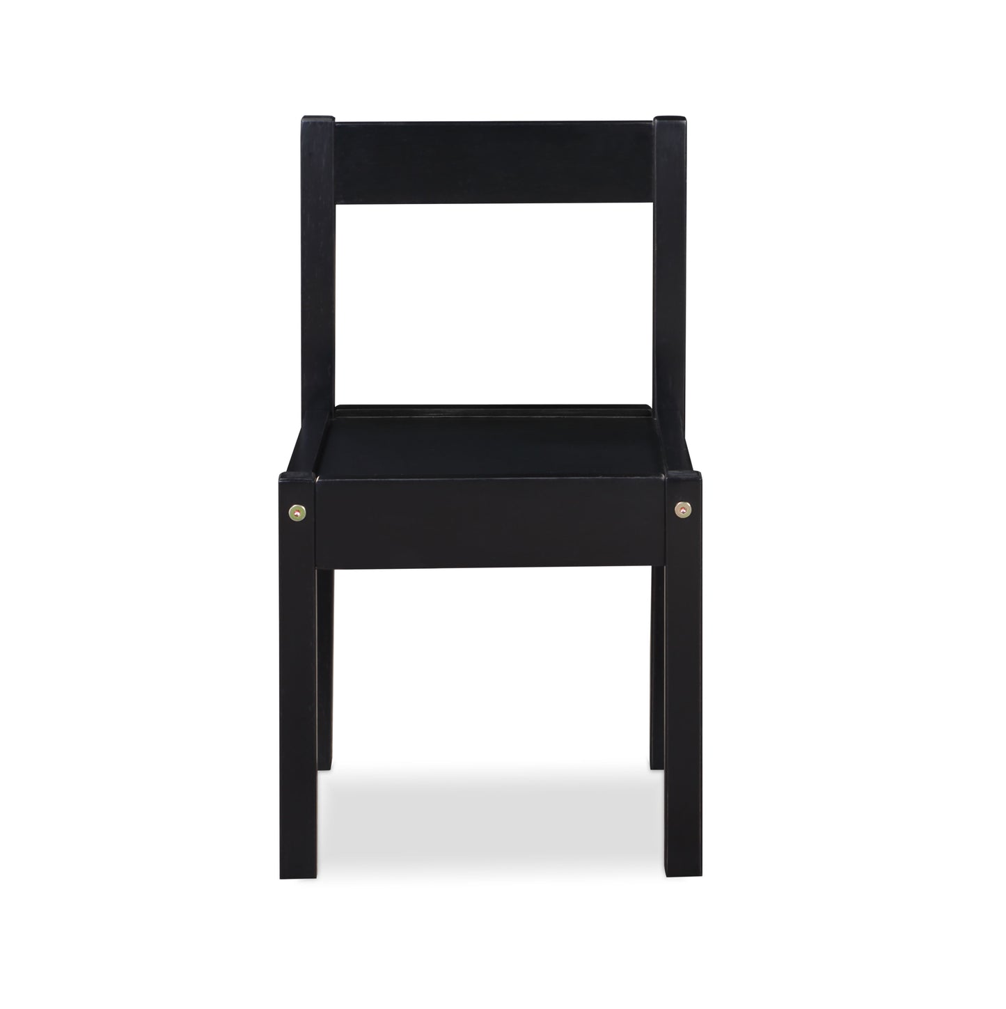 Della - 3-Piece Solid Wood Kids Table & Two Chair Set - Black