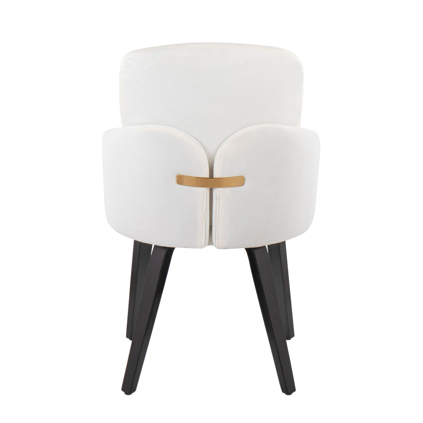 Dahlia - Contemporary Dining Chair (Set of 2) - Black / Cream - Velvet