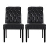 Broxton - Tuft Dining Rolltop Chair (Set of 2) With Button Tufted Upholstery - Black