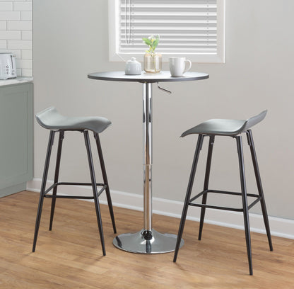 Elia - Contemporary Adjustable Bar Table - Black