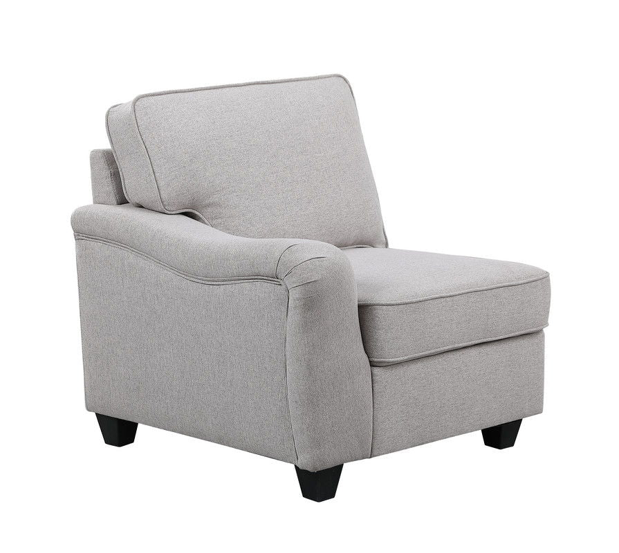 Leo - 8 Piece Modular L-Shape Sectional Sofa And Ottoman - Light Gray