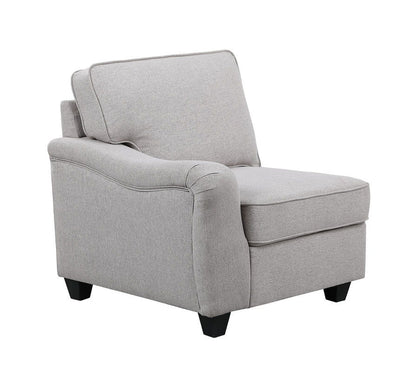 Leo - 7 Piece Modular L-Shape Sectional Sofa And Ottoman - Light Gray
