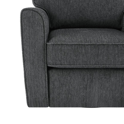360 Degree Swivel Chair Accent Barrel Armchair With Side Pockets, Compact Design For Living Room, Bedroom, Office - Gray