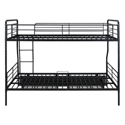 Full Long Over Queen Bunk Bed With 2 Drawers - Black