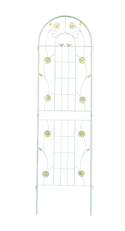 4 Pack Metal Garden Trellis Rustproof Trellis For Climbing Plants Outdoor Flower Support - Cream White
