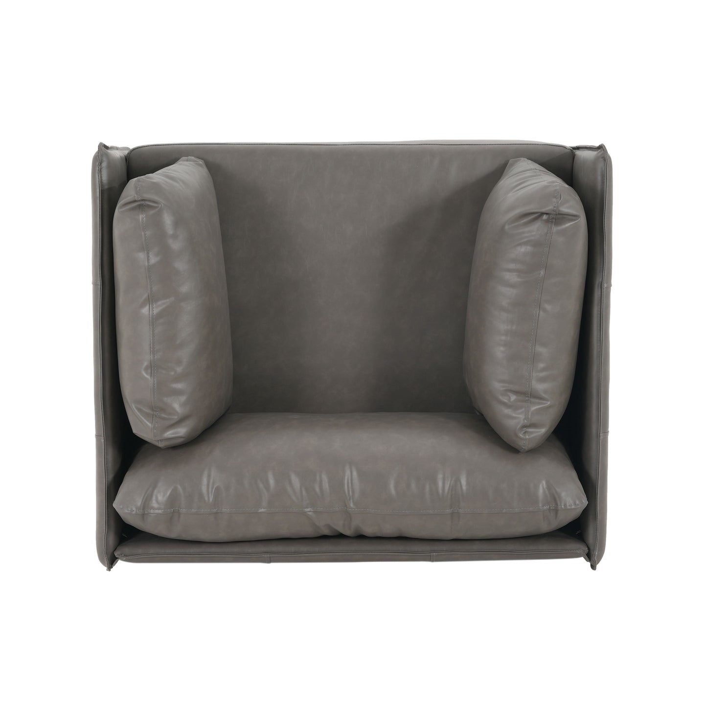 Vintage Lounge Chair With Polyester Upholstery, Steel Legs - Gray