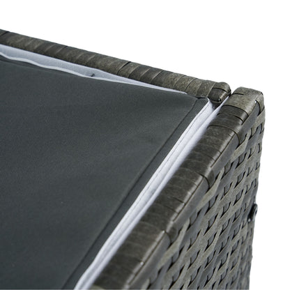 Outdoor Storage Box, 200 Gallon Wicker Patio Deck Boxes With Lid, Outdoor Cushion Storage For Kids Toys, Pillows, Towel - Gray