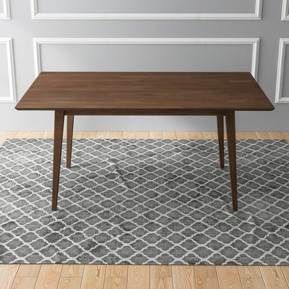 Mary - Modern Style Rectangular Dining Kitchen Table - Brown