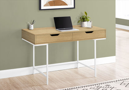 Computer Desk For Home Office, Laptop, Storage Drawers, Contemporary & Modern - Natural