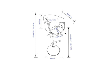 Sheldon - Adjustable Swivel Bar Stool - White