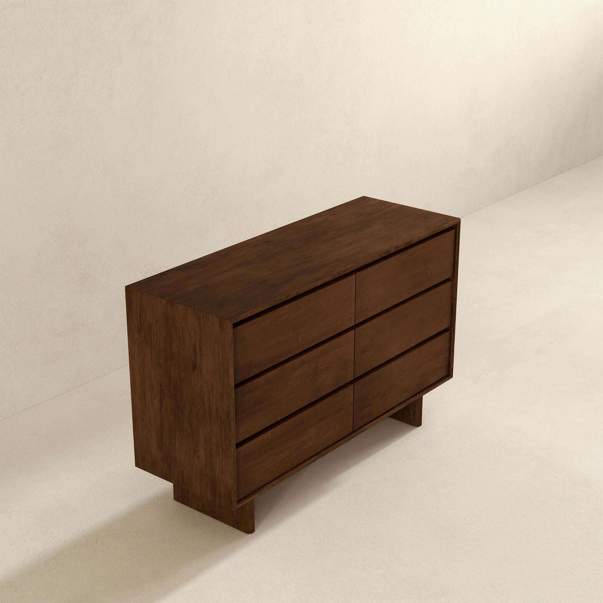 Dubrovnik - Mid-Century Modern Dresser With 6 Drawers - Brown