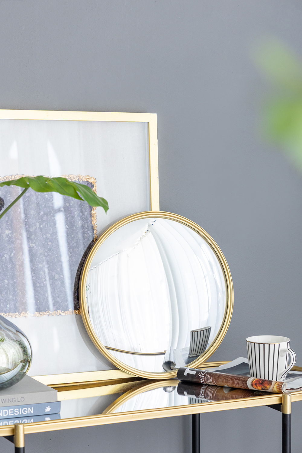 Round Mirror, Circle Mirror With Iron Frame For Living Room Bedroom Vanity, Entryway, Hallway - Gold