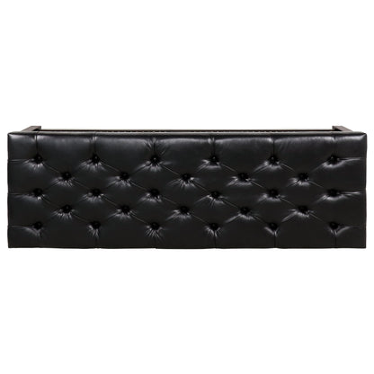 Wooden Base Upholstered Bench For Bedroom For Entryway - Black