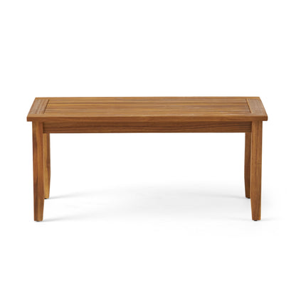 Outdoor Chat Set With Coffee Table And Loveseat - Teak