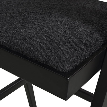 Milan - Modern Webbing Back Bar Stool With Arms (Set of 3) - Ebony Black