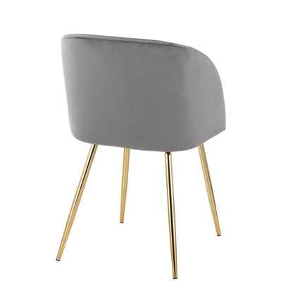 Fran - Contemporary Chair (Set of 2) - Gold / Silver